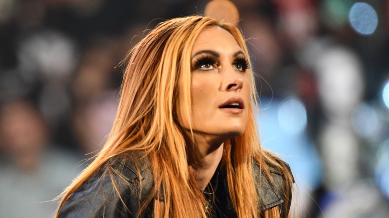 Becky Lynch looking straight ahead