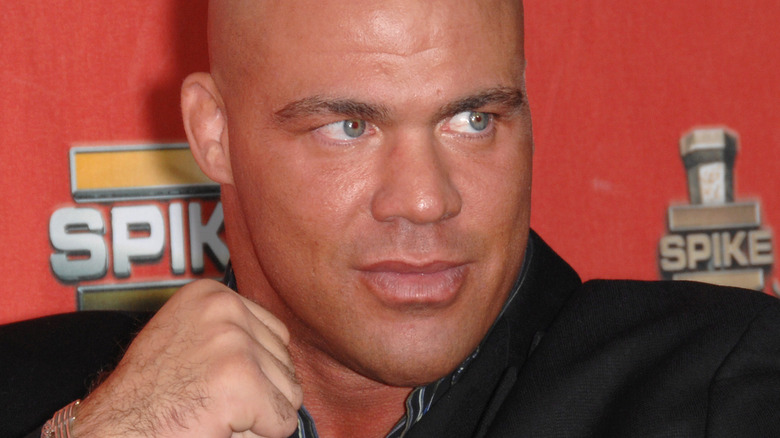 Kurt Angle Looking Serious