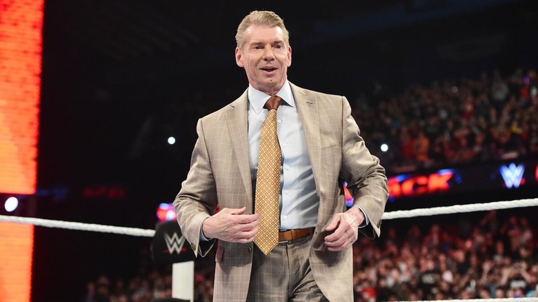 Vince McMahon in a WWE ring
