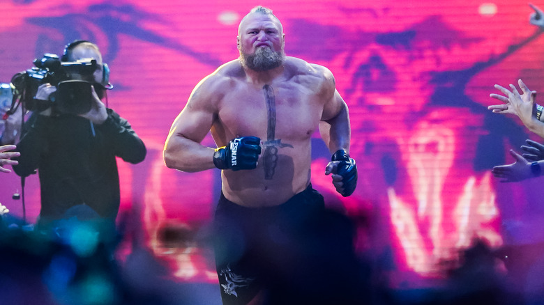 Brock Lesnar makes an entrance