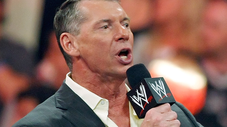 Vince McMahon at a podium