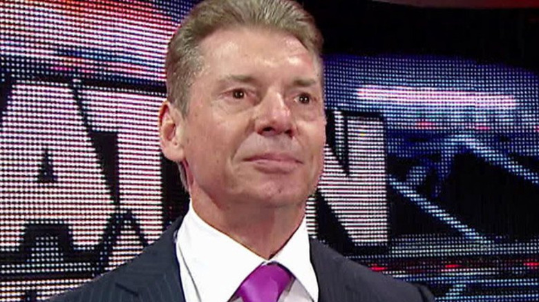 Vince McMahon looking at the crowd
