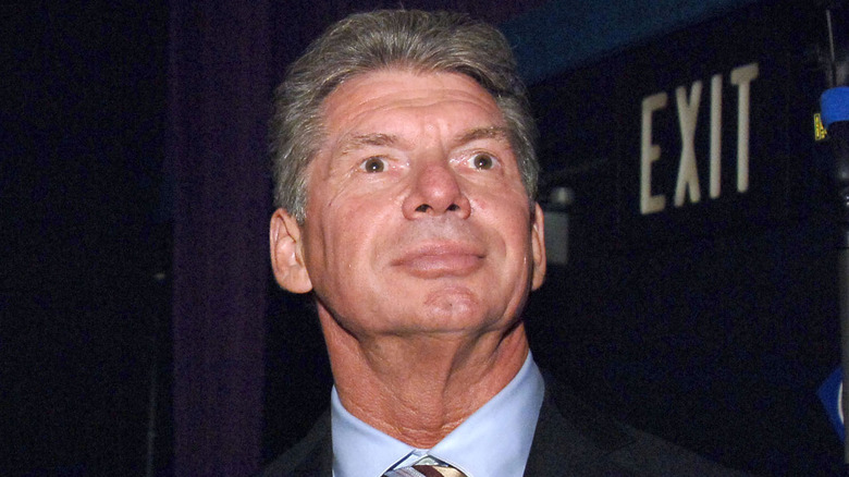 Vince McMahon looking up