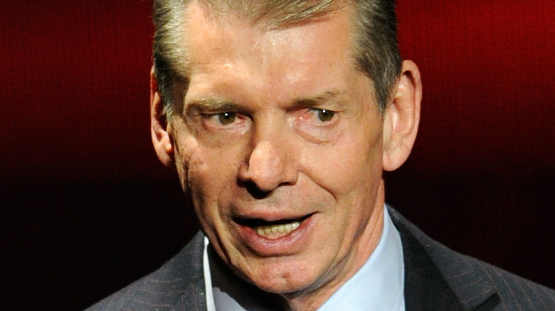 Vince McMahon at a press conference