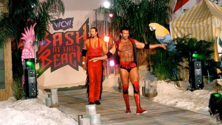 The Outsiders make their entrance at WCW Bash at the Beach 1996