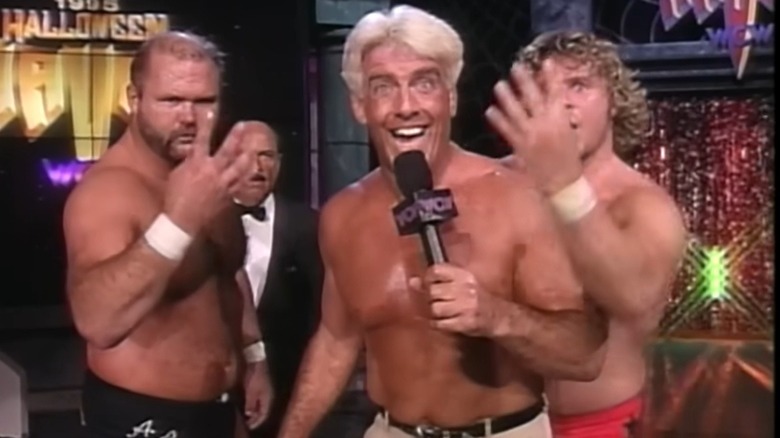 Ric Flair, Arn Anderson, and Brian Pillman reuniting the Horsemen