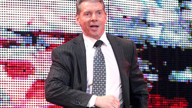 Vince McMahon doing his signature walk