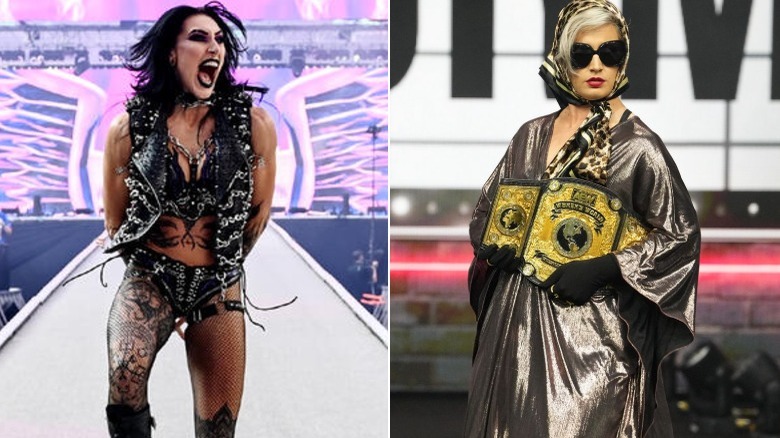 Rhea Ripley at WWE SummerSlam & Toni Storm on "AEW Dynamite"
