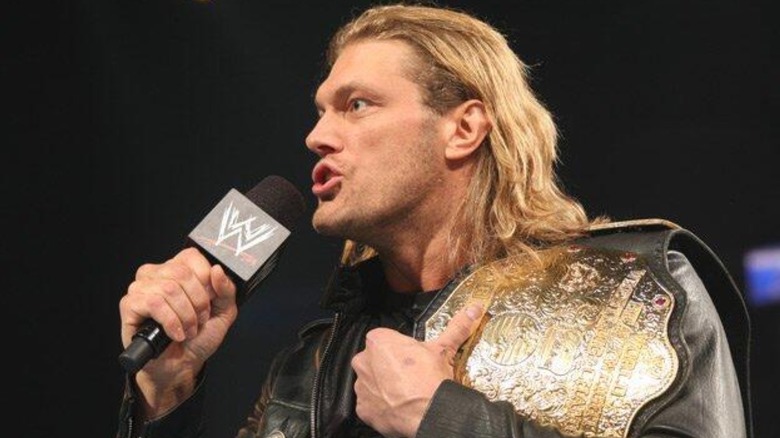 Edge with the WWE World Heavyweight Championship