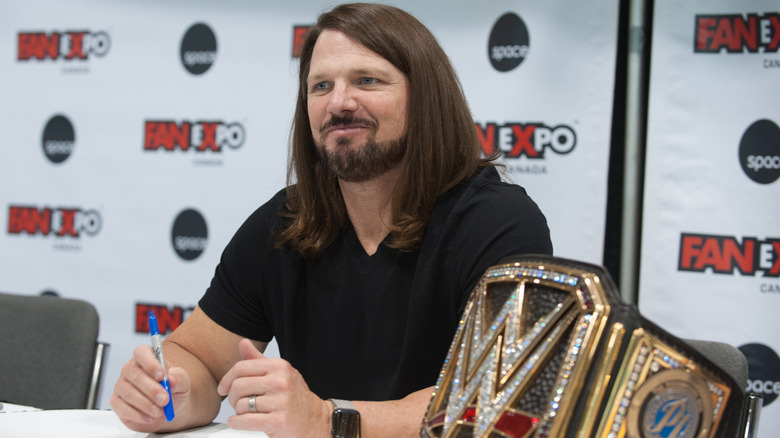 AJ Styles at a signing