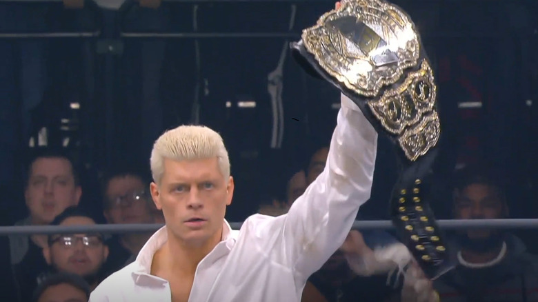 Cody Rhodes holds the AEW World Championship