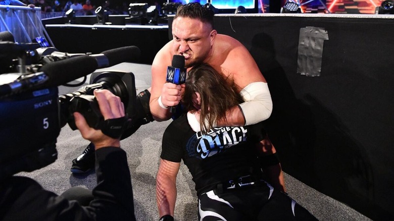 Samoa Joe takes out AJ Styles