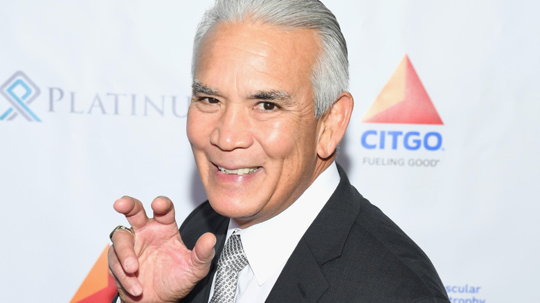 Ricky Steamboat does his trademark pose