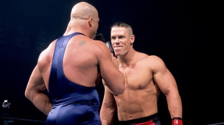 Kurt Angle and John Cena on WWE SmackDown