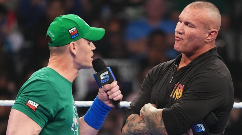 John Cena and Randy Orton exchange words