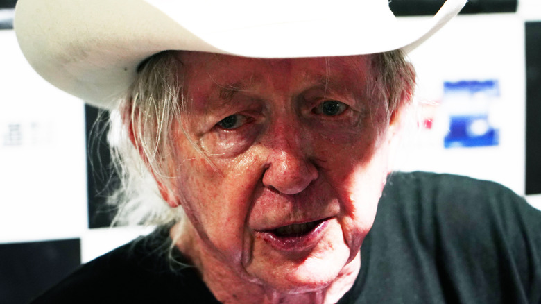 Dory Funk Jr. in a white cowboy hat