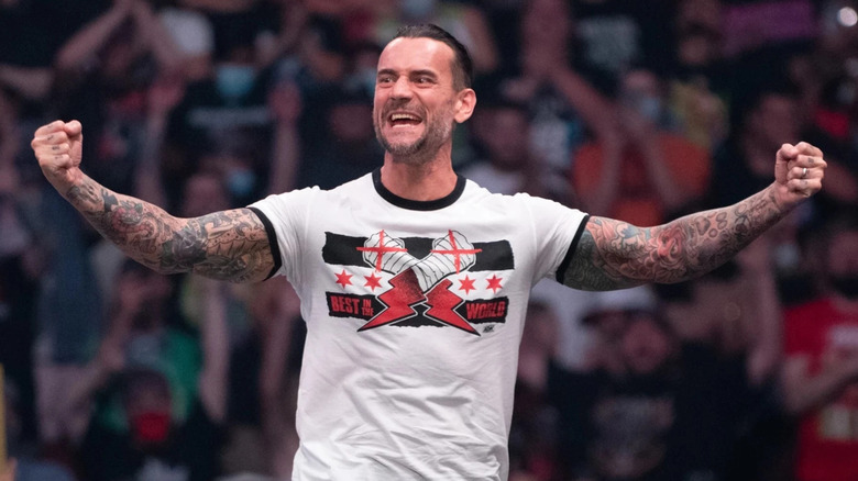 CM Punk posing during his return 