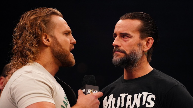 Hangman Page talking to Punk