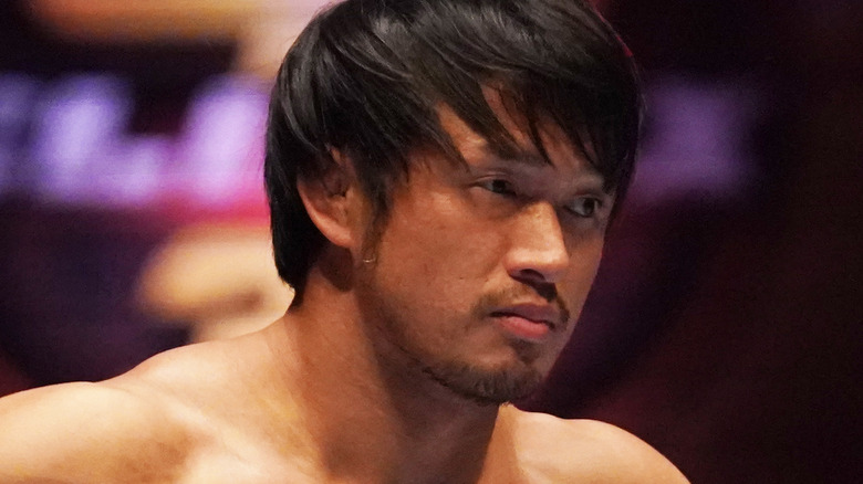 Katsuyori Shibata looks away