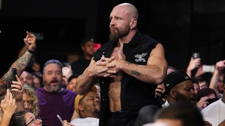 Jon Moxley on his way to the ring