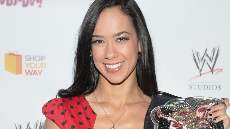 WWE Diva AJ Lee attends the 
