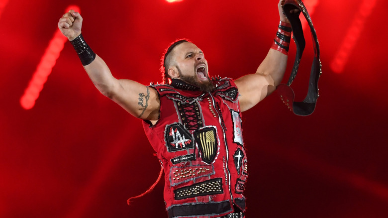 Lance Archer reacciona durante el New Japan Pro-Wrestling Wrestle Kingdom 14 en el Tokyo Dome. Enero de 2020.