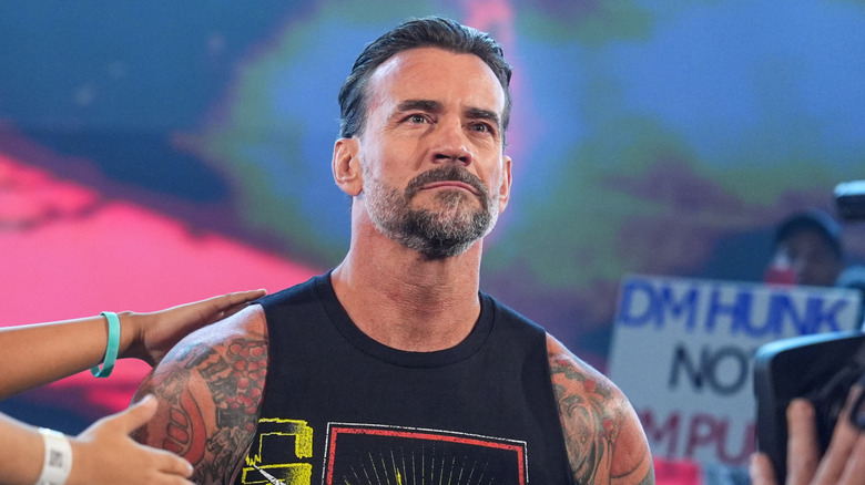 CM Punk makes his way to the ring during Monday Night RAW at Little Caesars Arena on July 28, 2025 in Detroit, Michigan.