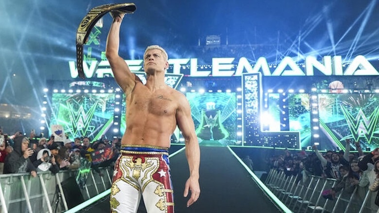 Cody Rhodes raises the Undisputed WWE Championship