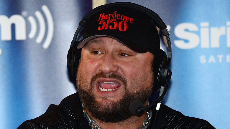 Bully Ray talking with a headset