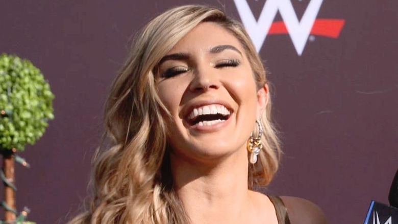 Cathy Kelley smiling backstage