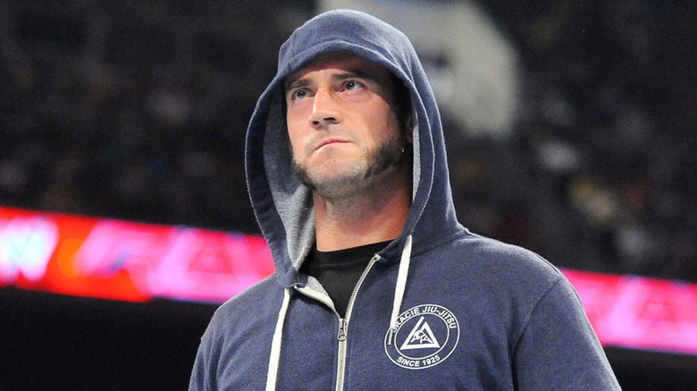 CM Punk During His Entrance At AEW All In