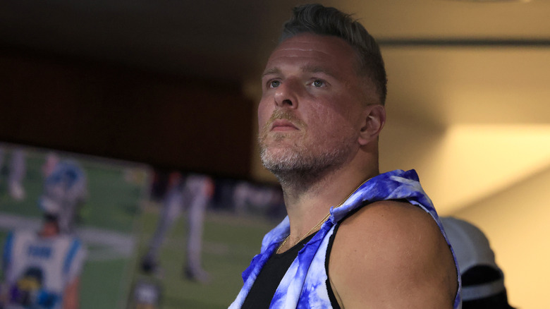 Pat McAfee Looks On During A Football Game