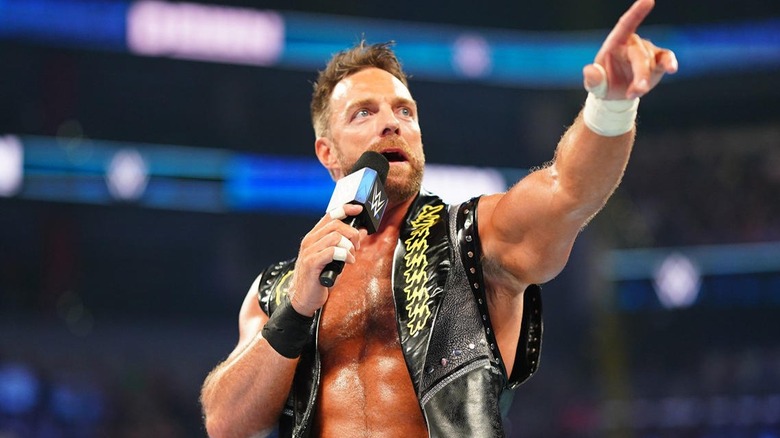LA Knight cutting a promo