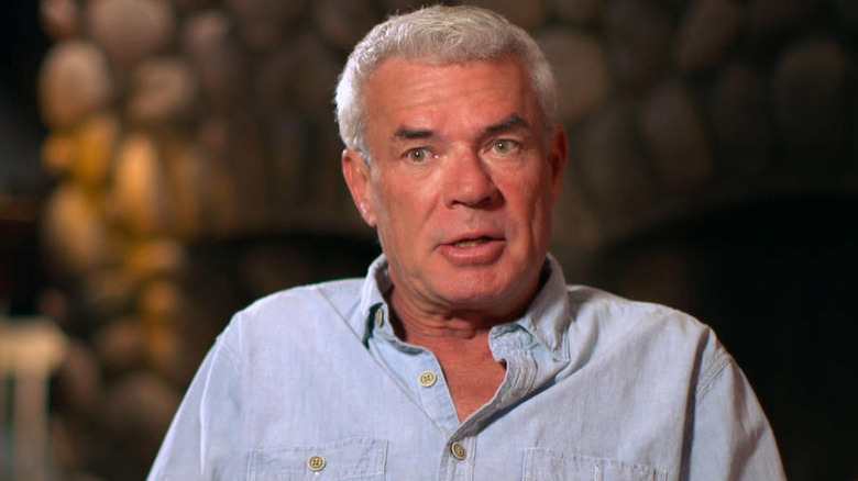Eric Bischoff being filmed for a WWE project