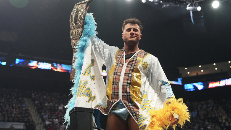 MJF holding up the AEW World Championship