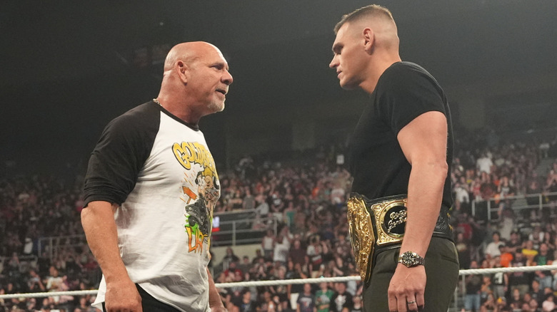 Goldberg and GUNTHER staring off