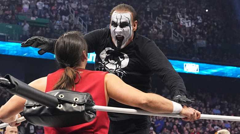 Sting wrestling at AEW Revolution