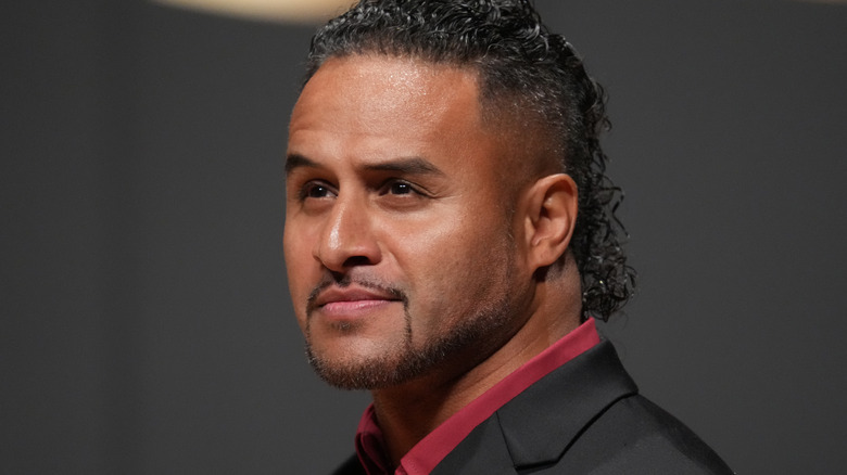 Tama Tonga raising one eyebrow