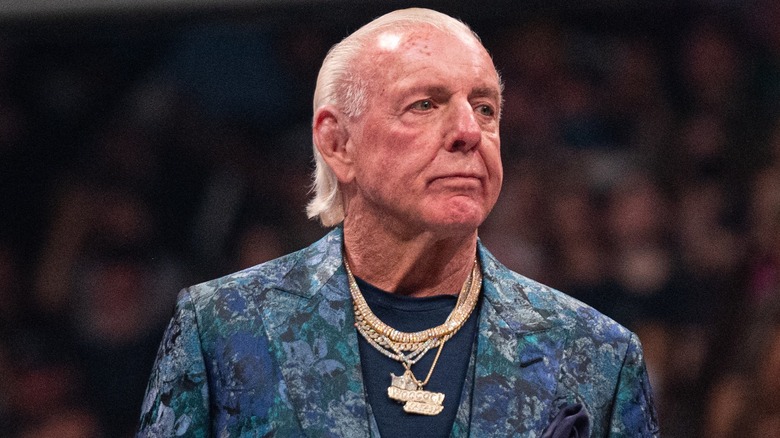 Ric Flair Looks On During A Segment On AEW TV