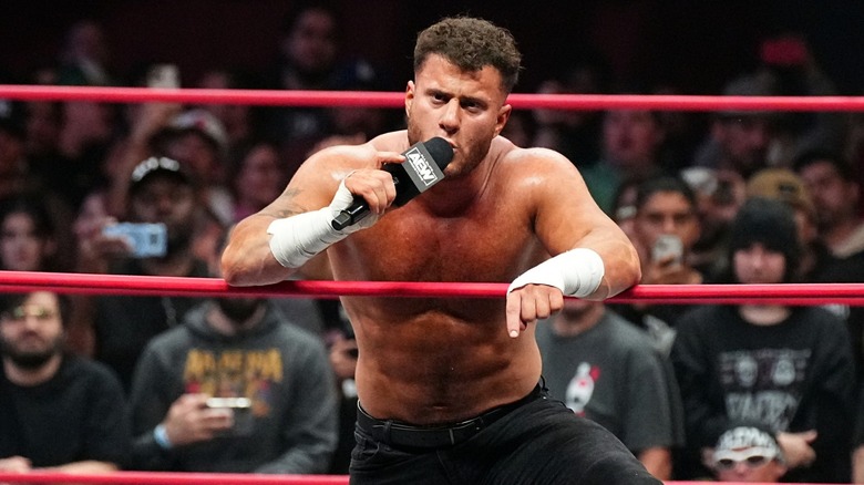 MJF cutting a promo