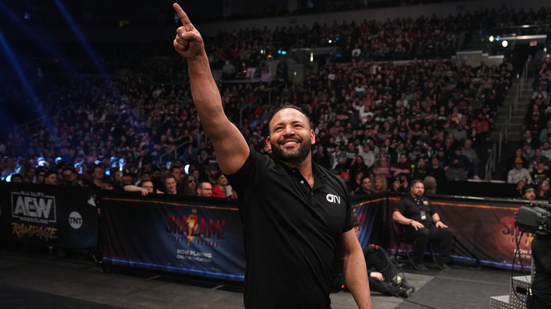 QT Marshall outside the ring in AEW 