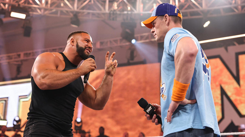 Bron Breakker shares the ring with John Cena