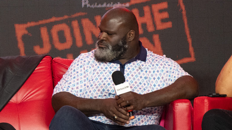 Mark Henry looking to his right