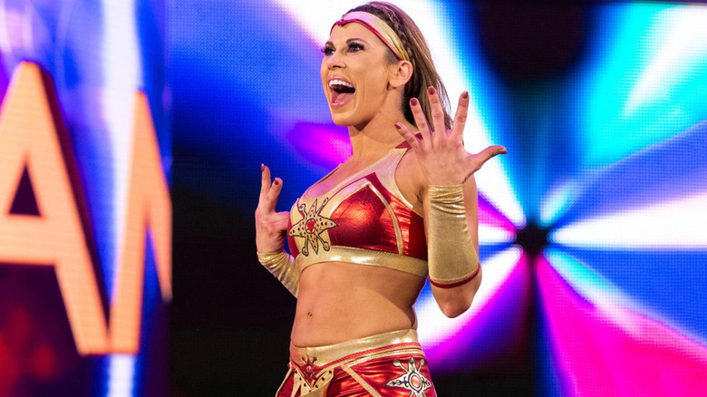 Mickie James makes her entrance