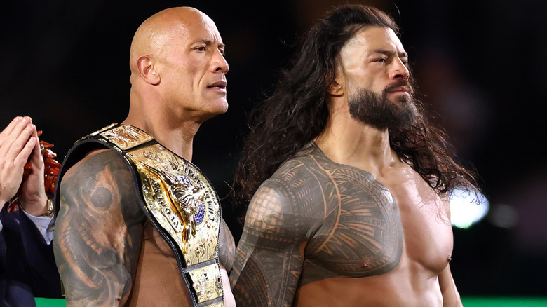 The Rock and Roman Reigns at WrestleMania 40