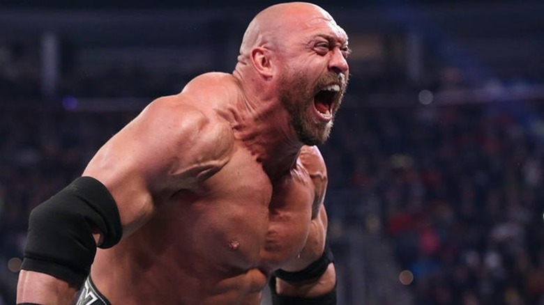 Ryback screaming inside the ring 