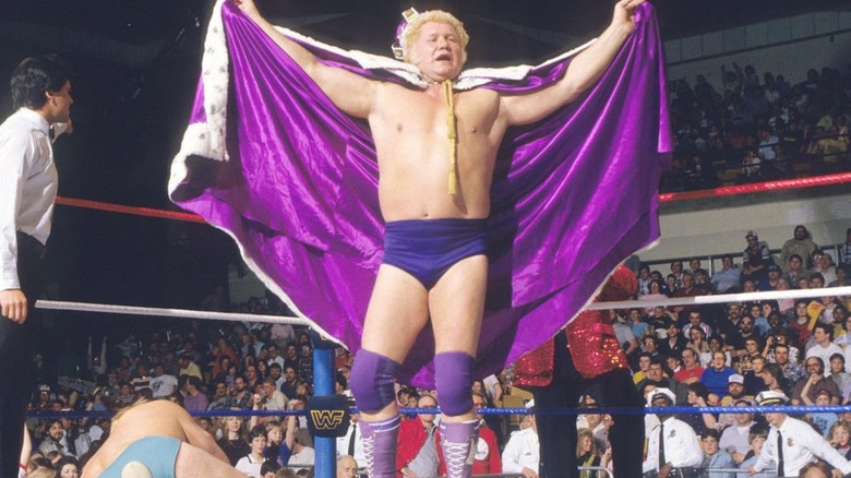 Harley Race stands in a WWF ring