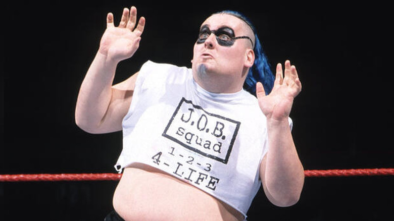The Blue Meanie performing in WWE