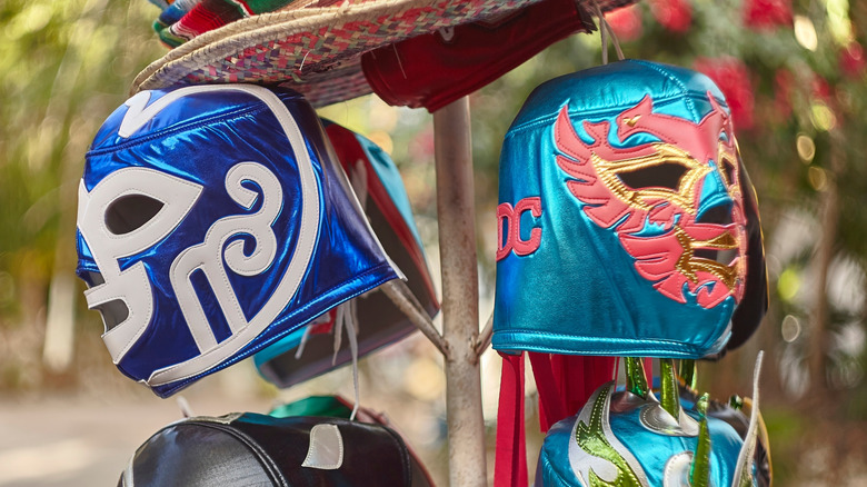 A collection of lucha libre masks
