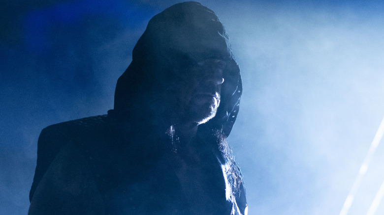 The Undertaker walks to the ring during Crown Jewel